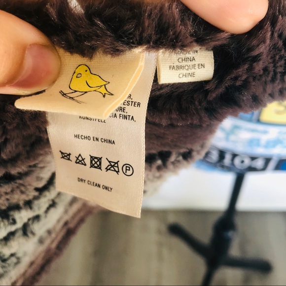 💜SOLD💜Anthropologie Faux Fur Scarf Brown Gray - Picture 3 of 6